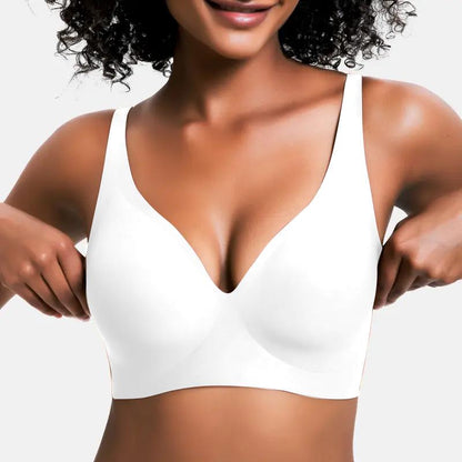 CÔMFYS Jelly Wireless Bra – Deep V Seamless Push-Up Bralette
